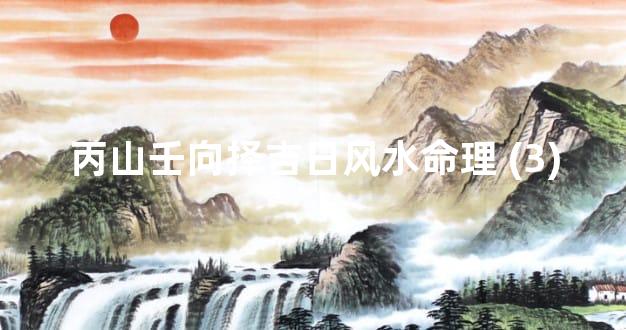 丙山壬向择吉日风水命理 (3)